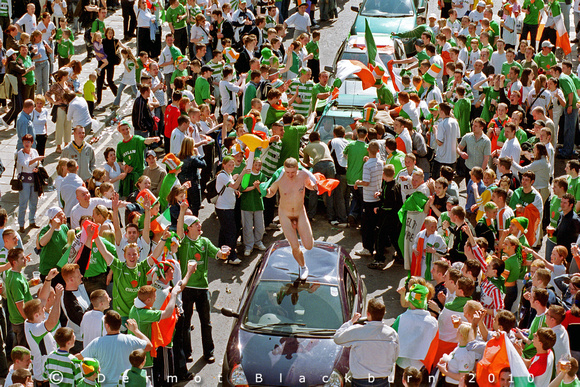 World Cup 2002 - after Ireland's draw with Germany, Shipquay Street, Derry