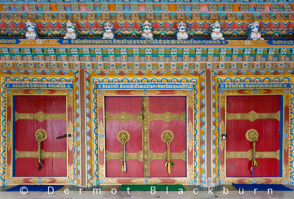 Doors to Lingdum Monastery, Ranka, Sikkim