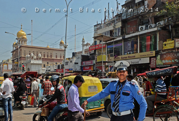 Traffic Cop, Chadni Chowk, Delhi