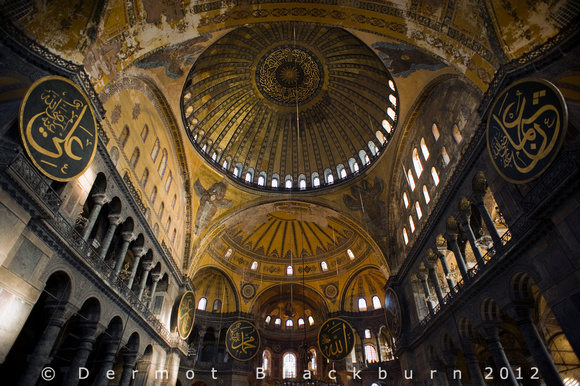 Interior, Ayasofya, (Hagia Sofia).