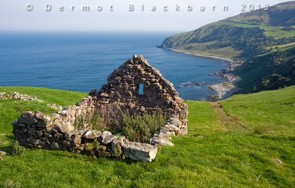Ruined cottage on the Torr Head Road, County Antrim