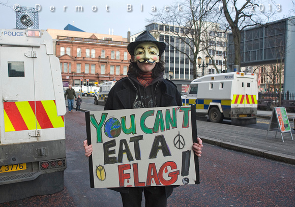 Flag protest, Donegall Place, Belfast