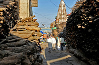 Wood for cremations, Varanasi, Uttar Pradesh