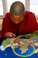 Embroidering the Green Tara, Norbalingka Institute, Dharmsala